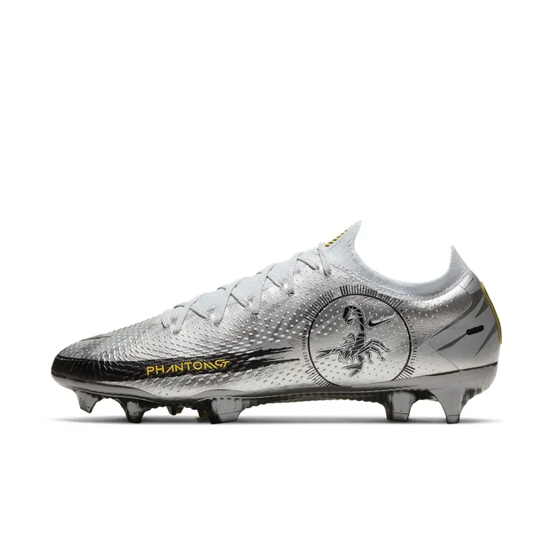 Nike Phantom Scorpion Elite FG Secret Tournament Pure Platinum/Black-Speed Yellow-Metallic Silver (CT2156-001)