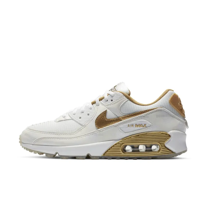 Nike Air Max 90 Worldwide White Gold (W) White/Metallic Gold (DA1342-170)