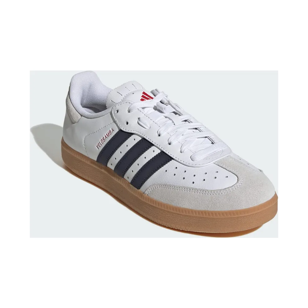 adidas Velosamba Leather White Dark Blue Pure Ruby (JQ9179)