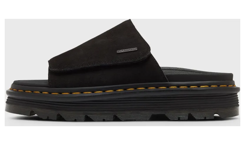 Dr.Martens Zebzag Slide Black Eh Suede Brown