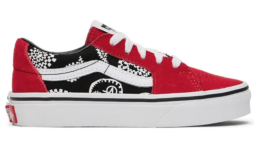 Vans Kids Red & Black SK8-Low Little Kids Sneakers (VN0A7Q5LIZQ)