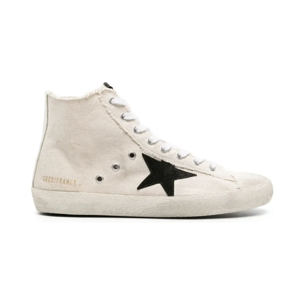 Golden Goose Francy Canvas-Sneakers mit Wildlederstern Nude (GMF00113F005225)