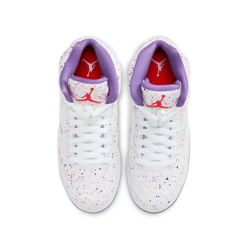 Jordan 5 Retro Easter (2020) (GS) White/Laser Crimson-Voltage Purple (CT1605-100)