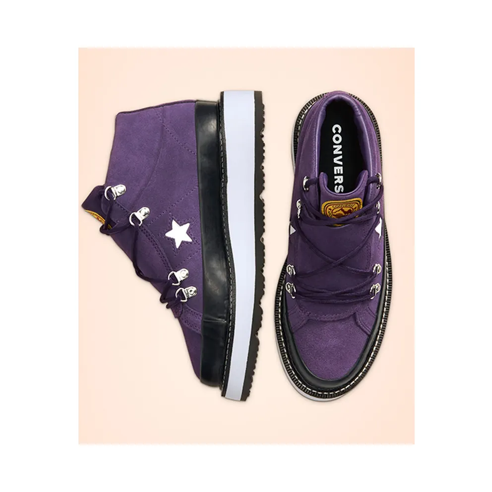 Converse Fleece Lined Boot One Star Mid Grand Purple/black/white (566162C)