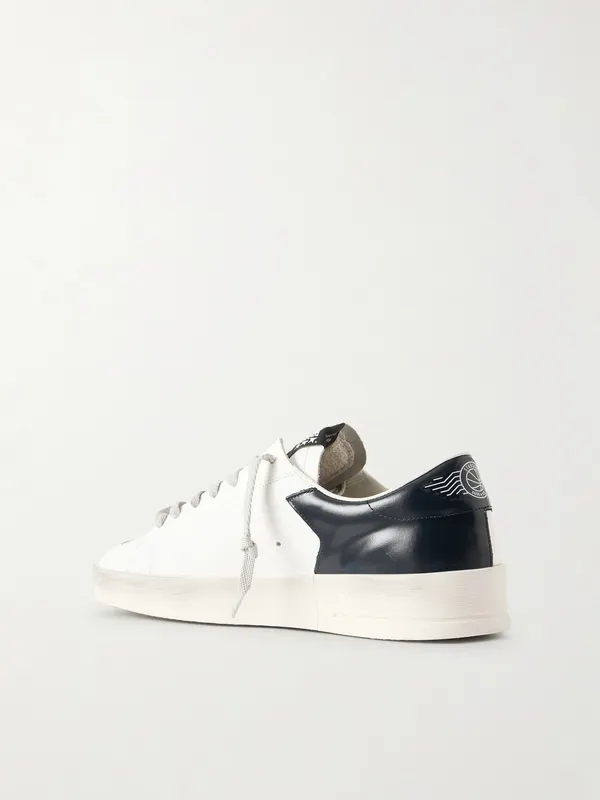 Golden Goose Stardan Suede-Trimmed Leather Sneakers White (GMF00128.F000567) (4)