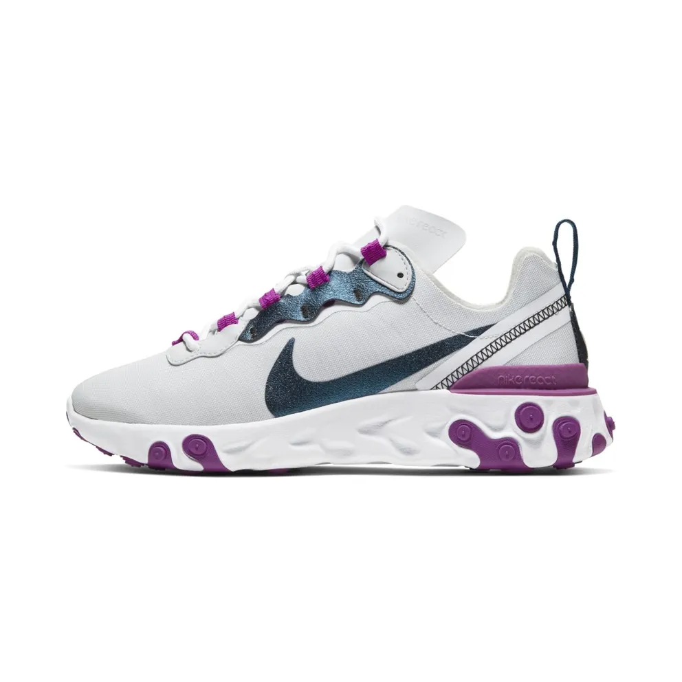 Nike React Element 55 Photon Dust (W) Photon Dust/Vivid Purple-White-Valerian Blue (CN3591-002)