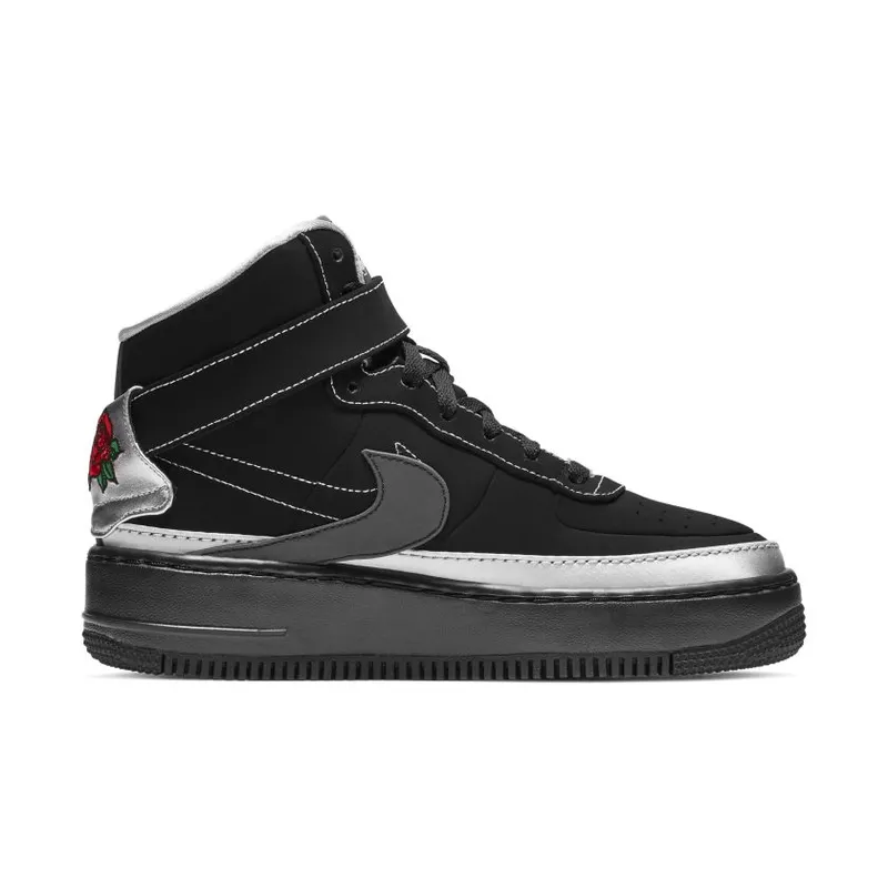 Nike Air Force 1 Jester XX Rox Brown (W) Black/Metallic Silver-Black (BV1575-001)