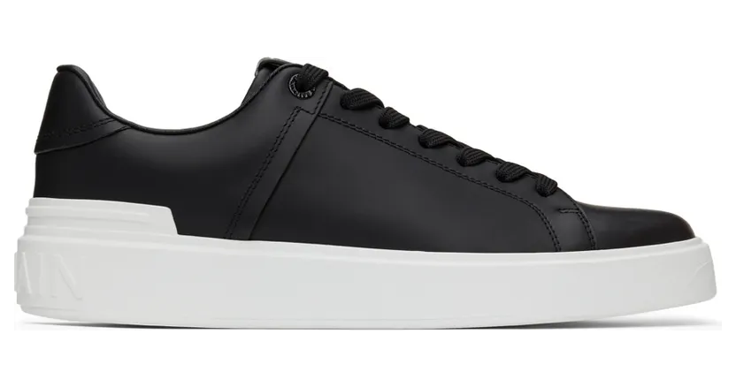 Balmain White B-Court Sneakers (XM1VI288LVTR)
