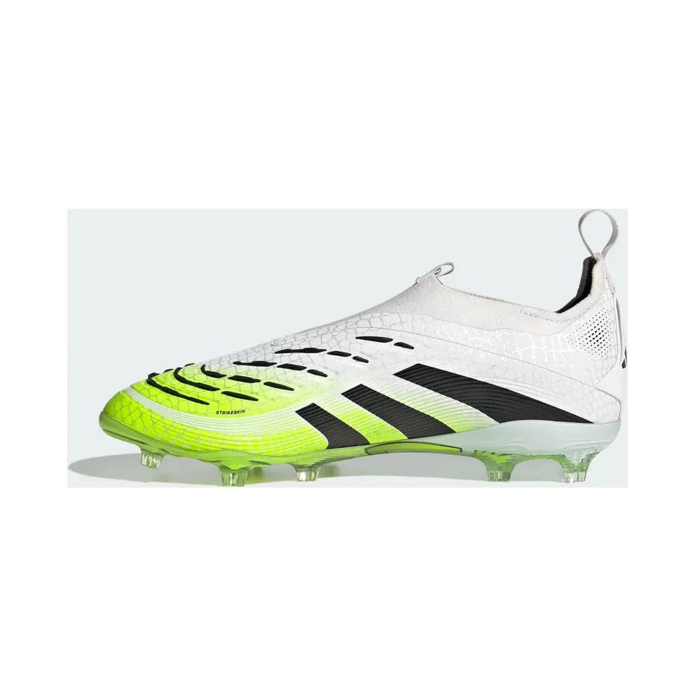 adidas Predator Elite Laceless Firm Ground Boots Kids “Cloud White / Core Black / Lucid Lemon” (JP9912)