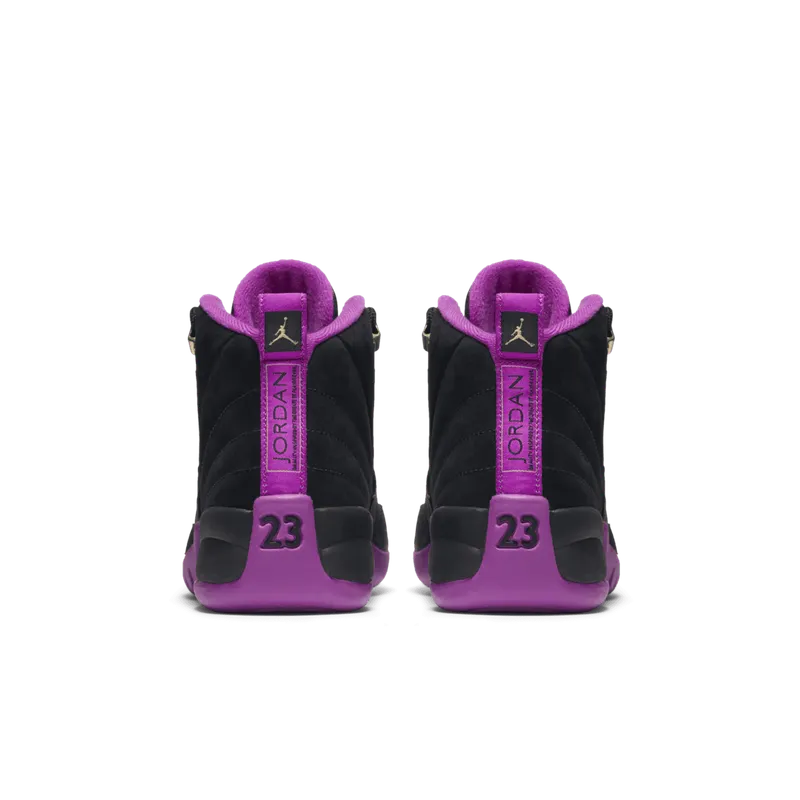 Jordan 12 Retro Hyper Violet (GS) Black/Metallic Gold Star-Hyper Violet (510815-018)