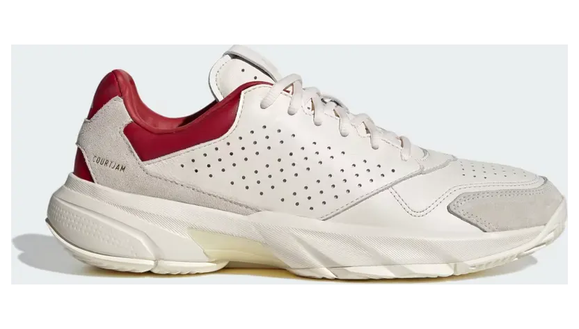 Adidas Courtjam Control 3 Premium Chalk White / Chalk White / Team Victory Red (JP9105)