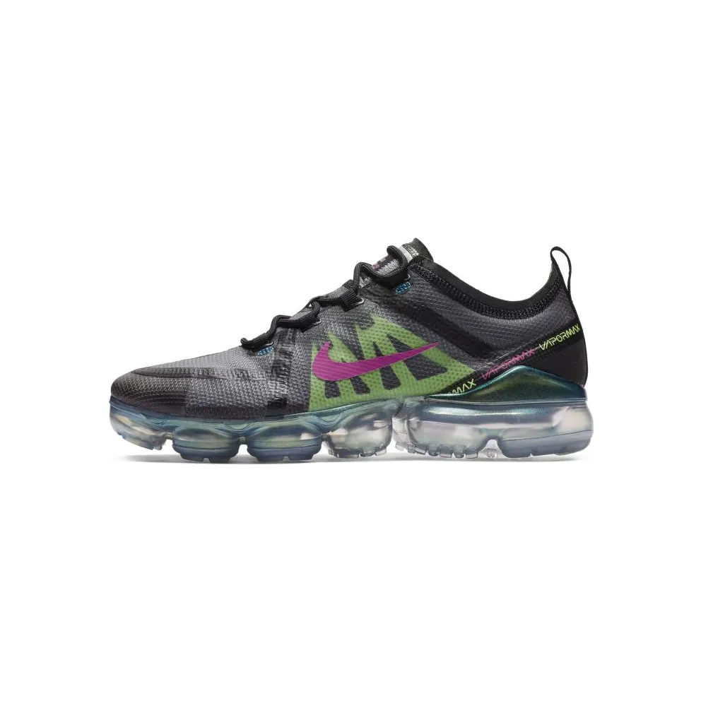 Nike Air VaporMax 2019 Premium Black Active Fuchsia Photo Blue Black/Active Fuchsia-Photo Blue-Lime Blast-Wolf Grey (AT6810-001)
