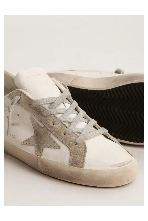 Golden Goose Men’S Super-Star With Gray Suede Star And Heel Tab (GMF00101.F000417.10276) (3)
