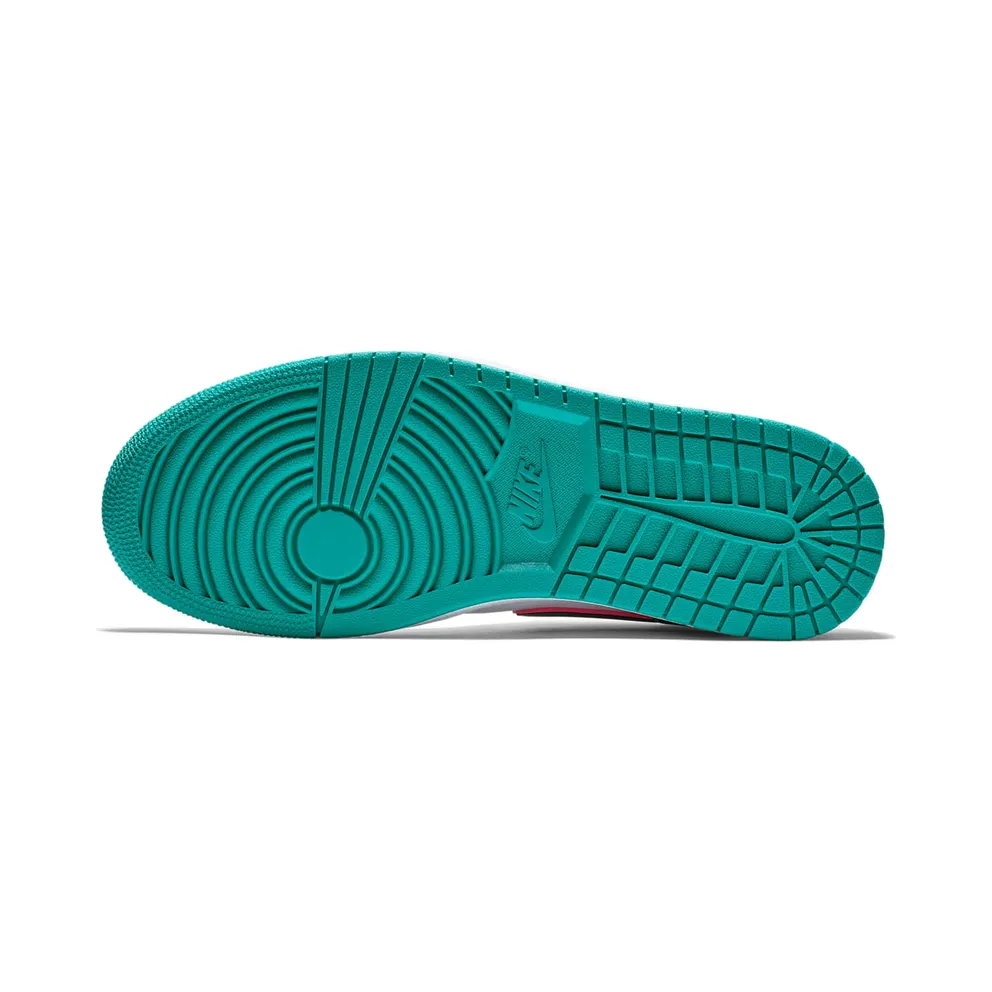 Jordan 1 Mid South Beach Turbo Green/Black-Hyper Pink-Orange Peel (852542-306)