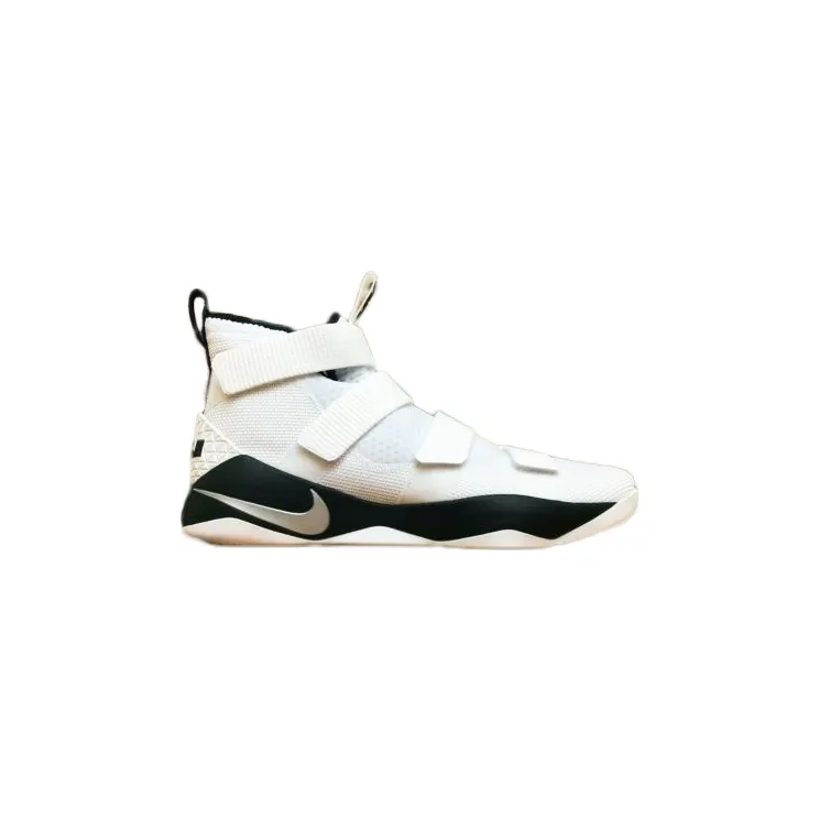 Nike LeBron Soldier 11 White Metallic Silver Black