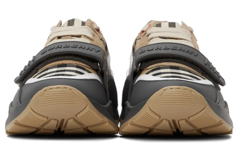 Burberry Tan & Grey Ramsey Sneaker (8032371) (2)