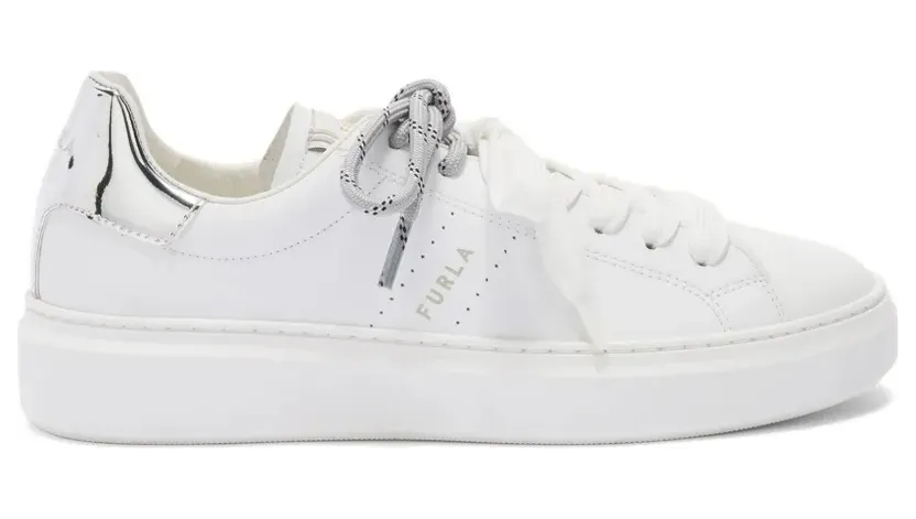 Furla Hype mit silberfarbenem Detail “White” (YK77HYPBX45314401)