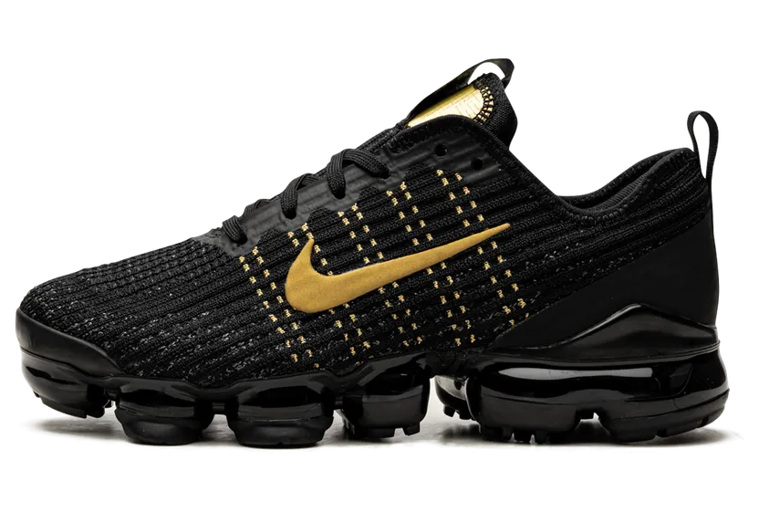 Air VaporMax Flyknit 3 Black Metallic Gold (GS)