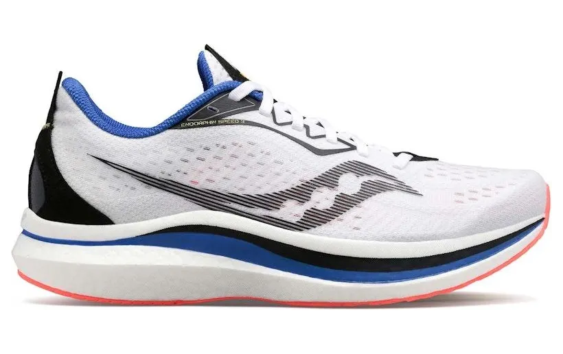 Saucony Endorphin Speed 2 White Blue Red