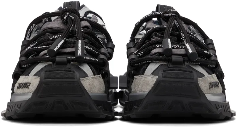 Dolce & Gabbana Black & Silver Mixed-Materials Space (CS1963 AQ393)