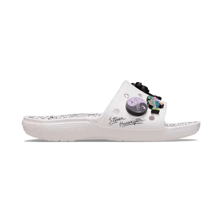 Crocs Classic Slide Steven Harrington Quickstrike White Black (208146-103)
