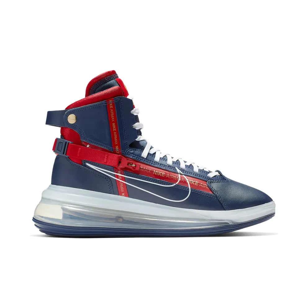 Nike Air Max 720 Saturn Olympic Midnight Navy/White-Gym Red-Metallic Gold (AO2110-400)