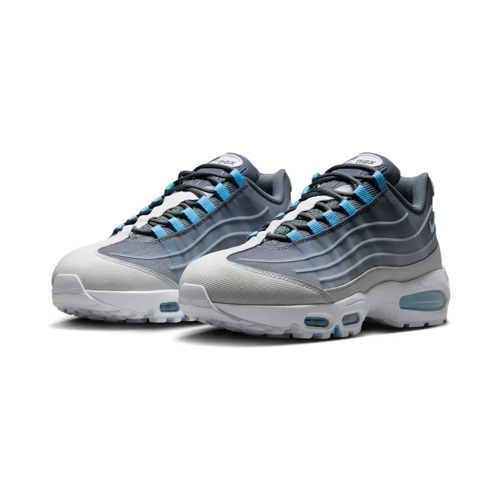 Nike Air Max 95 Big Bubble Tech “Smoke Grey / White / Black / Football Blue” (IH7853-003)