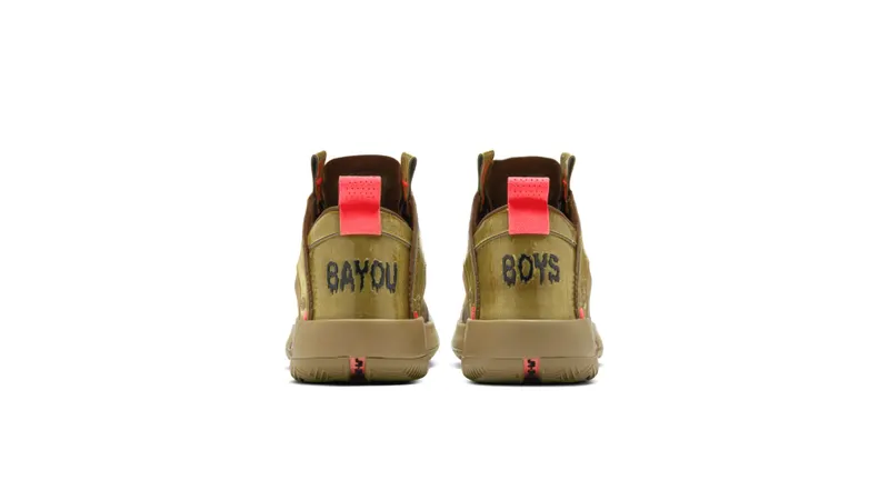 Jordan XXXIV Bayou Boys Brown Kelp/Bright Crimson (DA1897-300)