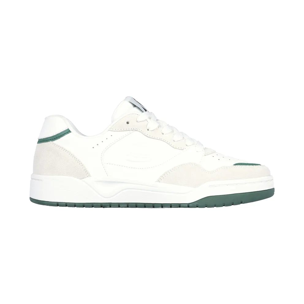 Skechers Koopa Court – Volley Low Varsity – White / Groente (183241 WGRN)