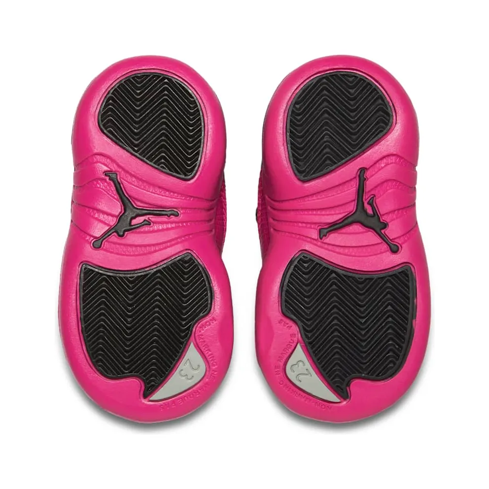 Jordan 12 Retro Black Deadly Pink (TD) Black/Deadly Pink-Metallic Silver (819666-026)