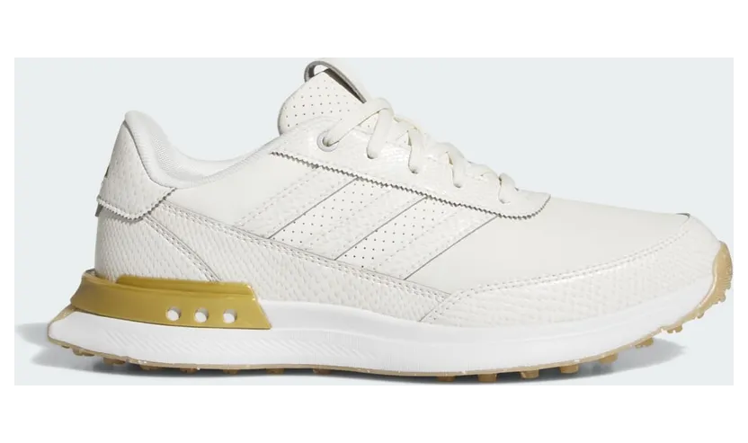 adidas S2G 24 Leather Spikeless Golf Off White Gold Metallic Gum (JI4038)