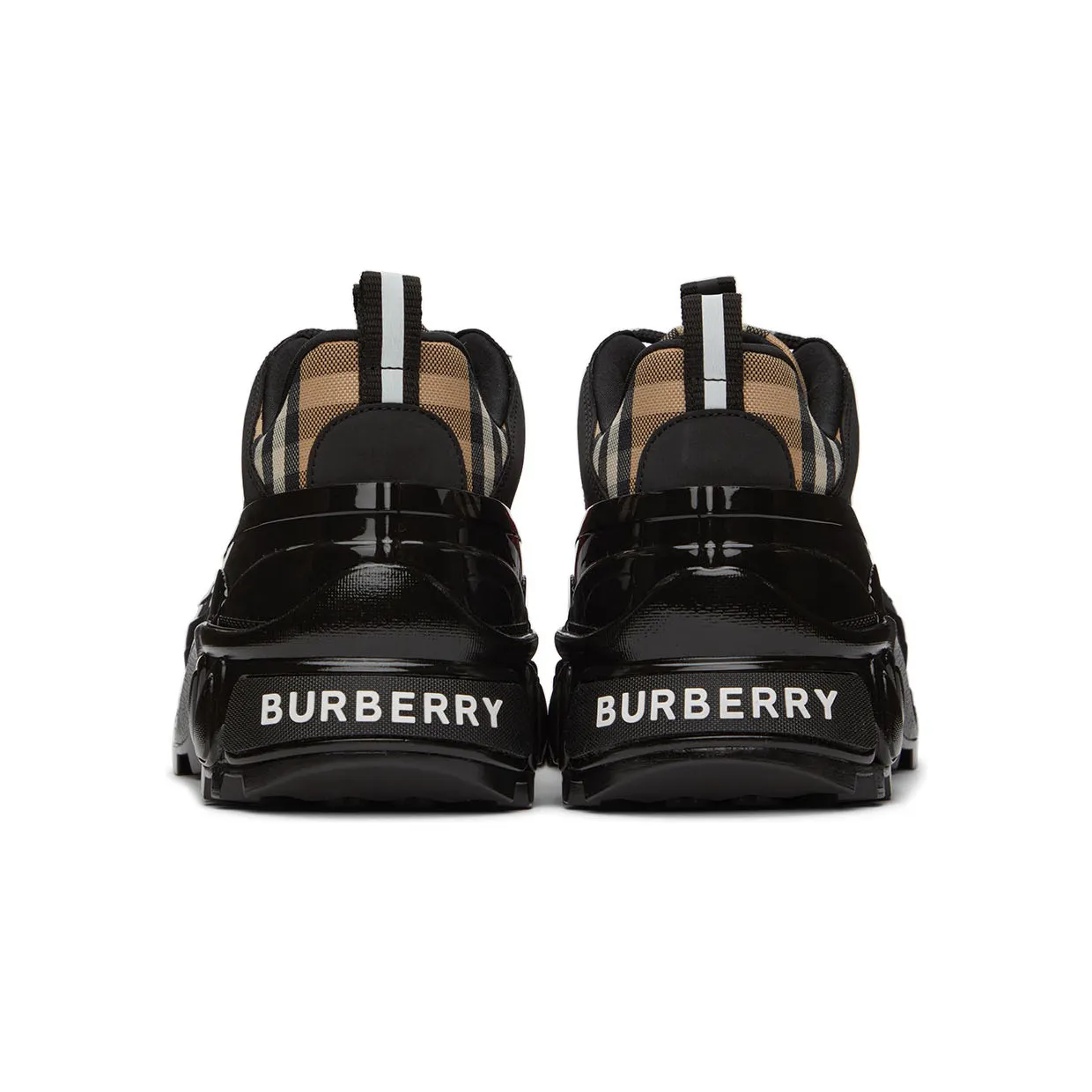 Burberry Black & Red Arthur Sneakers (8056924) (2)