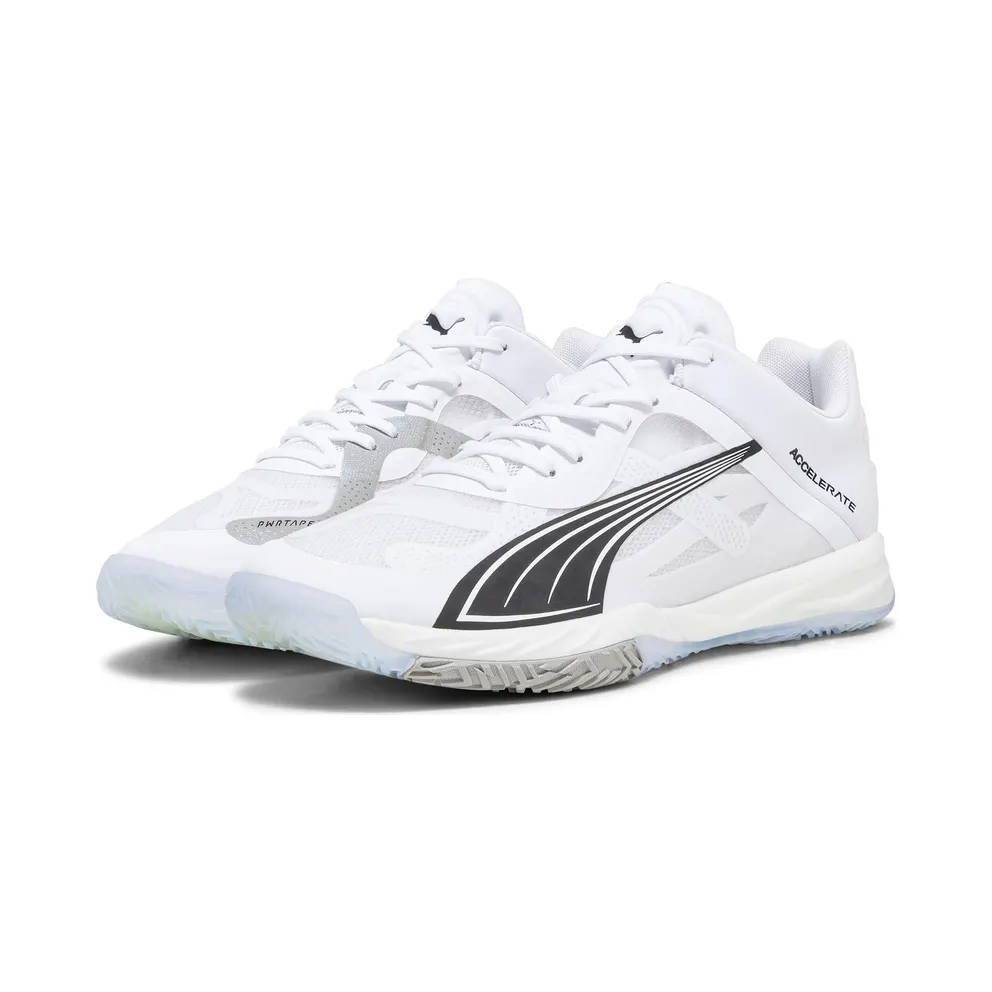 Puma Accelerate NITRO SQD Indoor Shoes White/Black/Grey (107293-03)