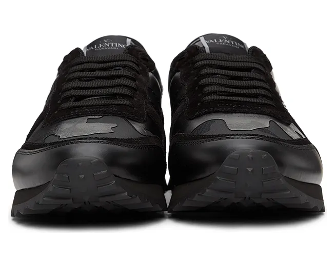 Valentino Garavani Black Camo Rockrunner Sneakers (WY0S0723NSD) (2)
