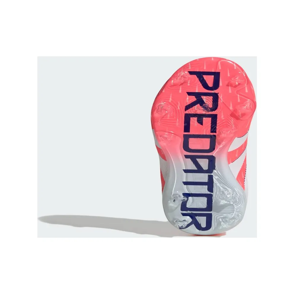 adidas Predator Elite Laceless Firm Ground Boots Kids “Signal Coral / Cloud White / Beam Orange” (JP9913)