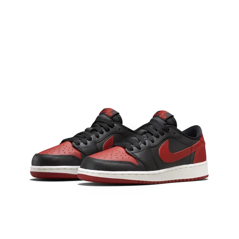 Jordan 1 Retro Low Bred 2015 (GS) Black/Varsity Red-Sail (709999-001)