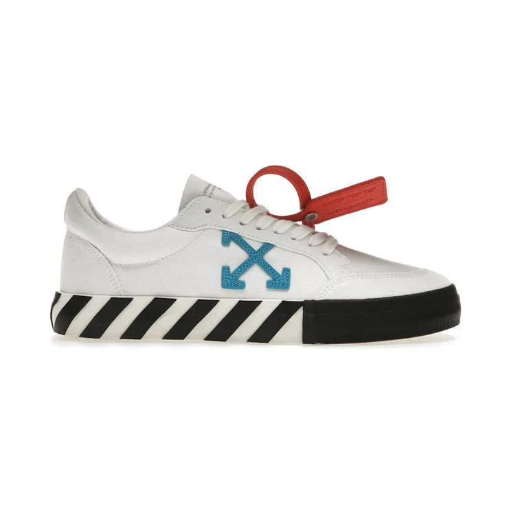 OFF-WHITE Vulcanized Low White Teal Canvas (OMIA085S23FAB0010145)