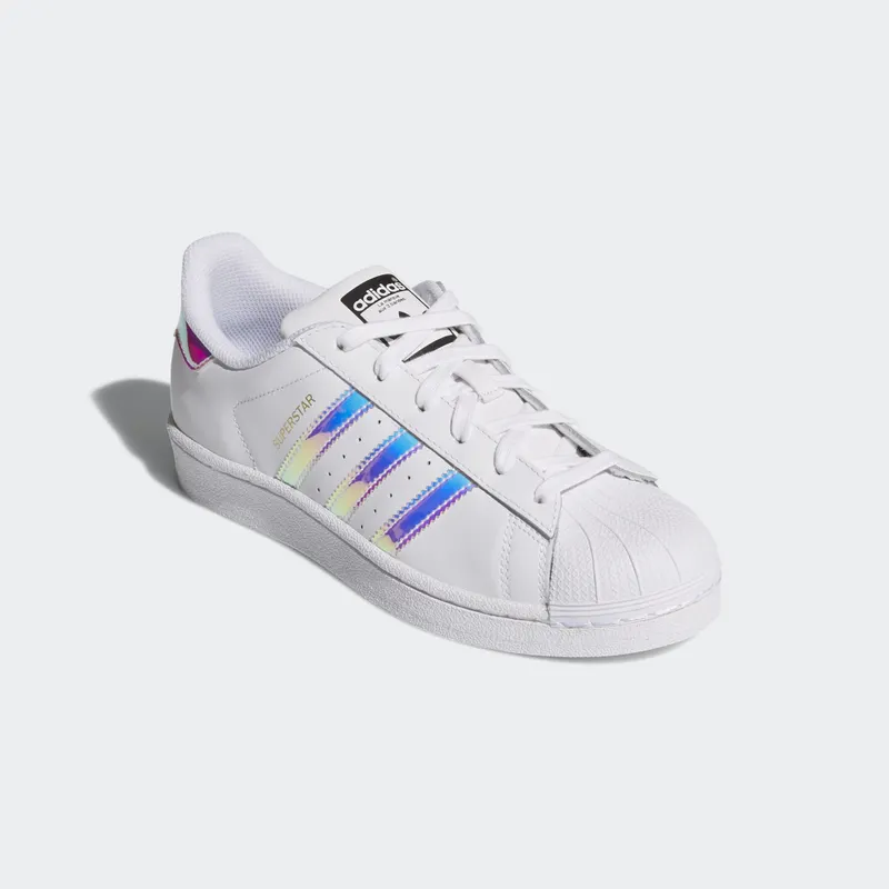 adidas Superstar White Iridescent (Youth) White/White/Silver Metallic (AQ6278)