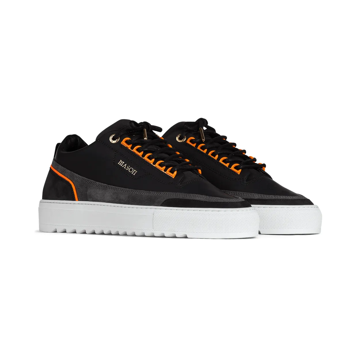Mason Garments Firenze Gomma/Suede/Nubuck/Reflective Black/Asfalto/Fluo Orange (FW20-14C)