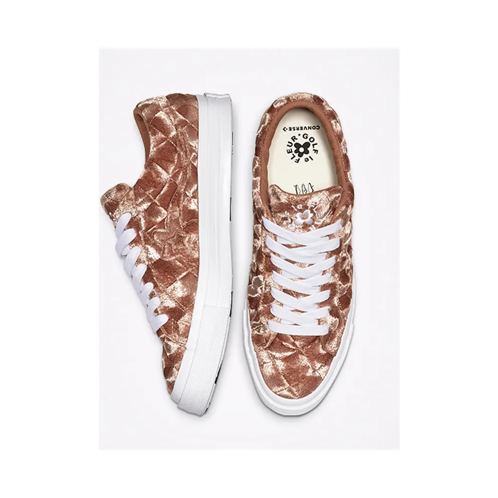 Converse One Star Ox Golf Le Fleur TTC Quilted Velvet Brown Sugar Brown Sugar/Brown Sugar (165599C)