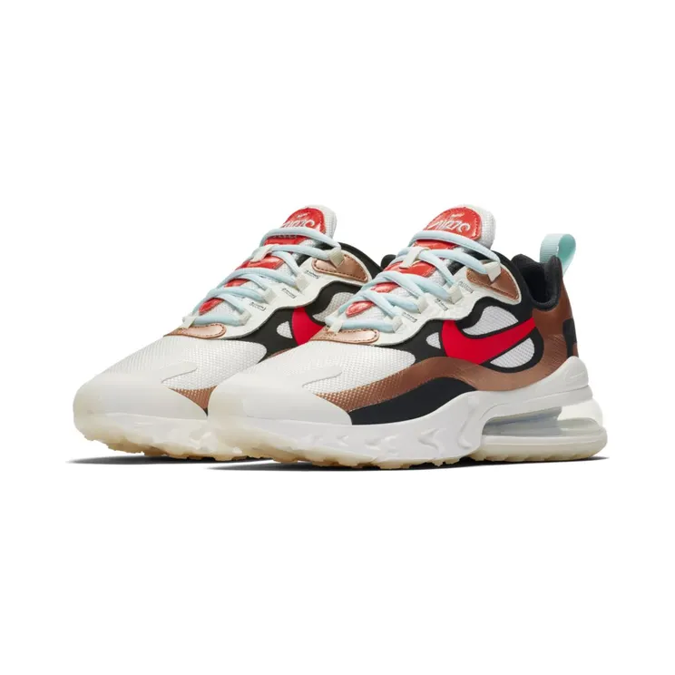 Nike Air Max 270 React “Sail / Metallic Red Bronze / Pure Platinum / Black” (CT3428-100)