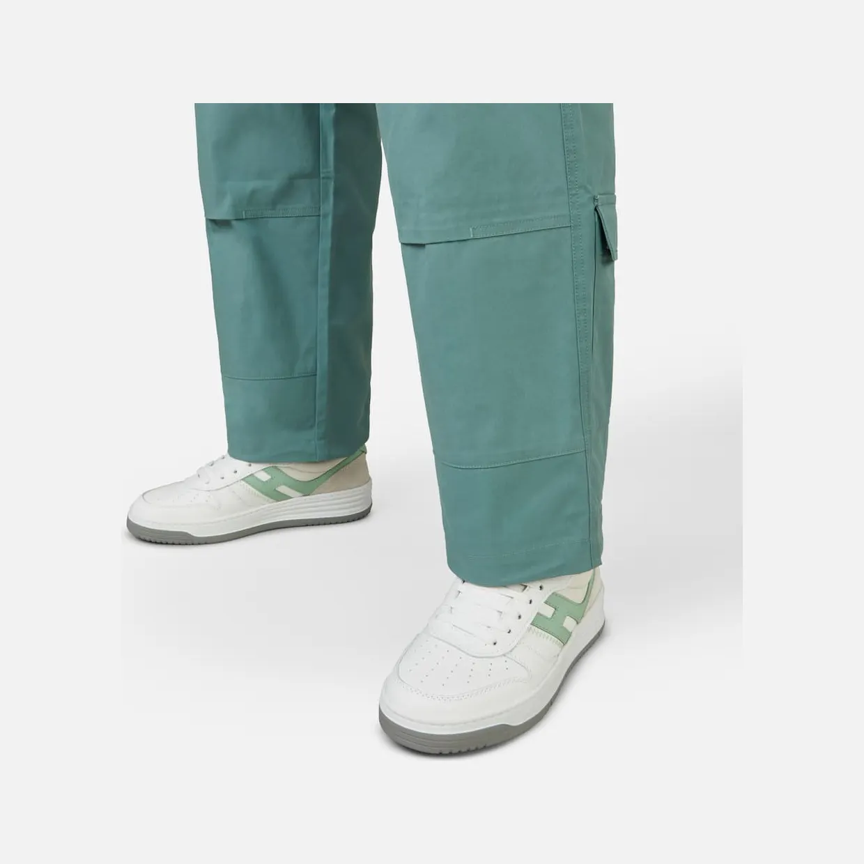 Sneakers Hogan H630 Green White Grey (HXM6300EU50ODZ0XPX) (6)