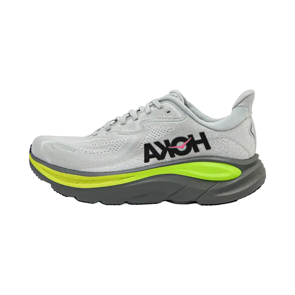 Hoka Clifton 10 “Ash Grey Neon Green” (1162030-AYNN)
