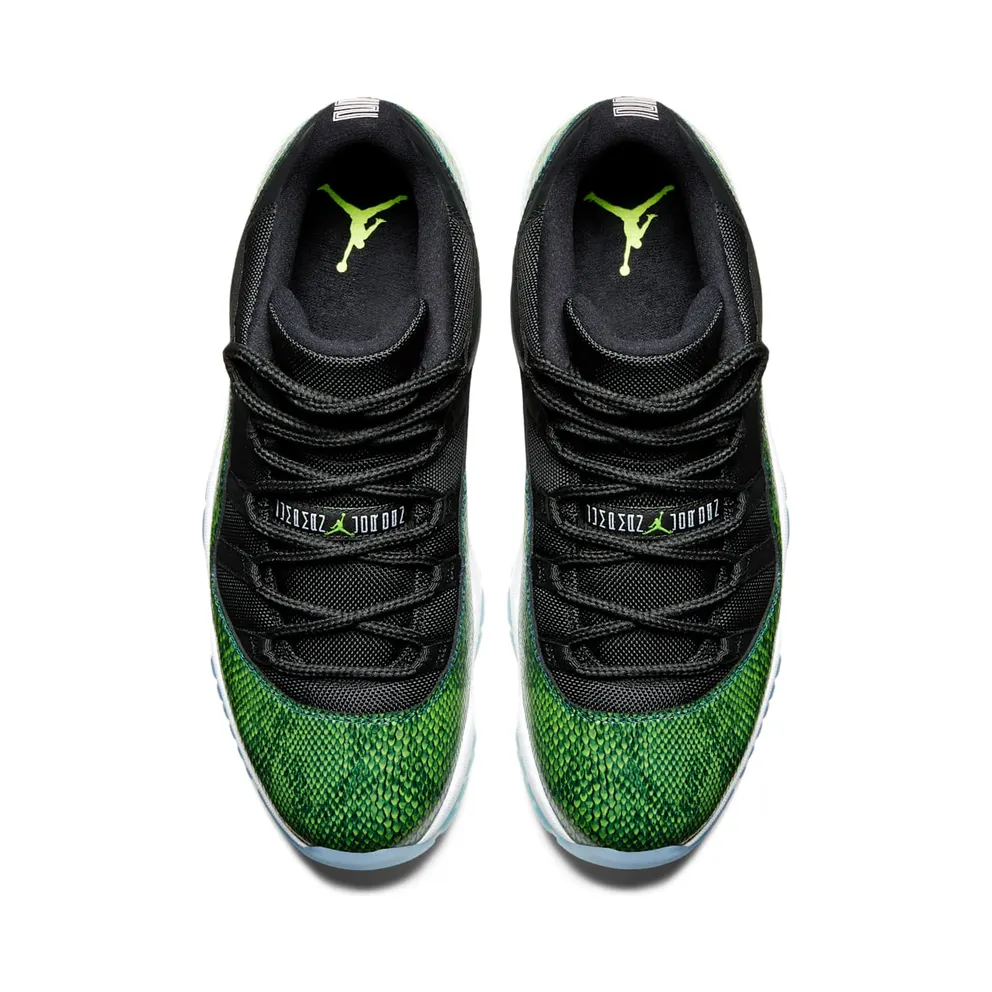Air Jordan Nike AJ XI 11 Retro Low Green Snakeskin (528895-033)