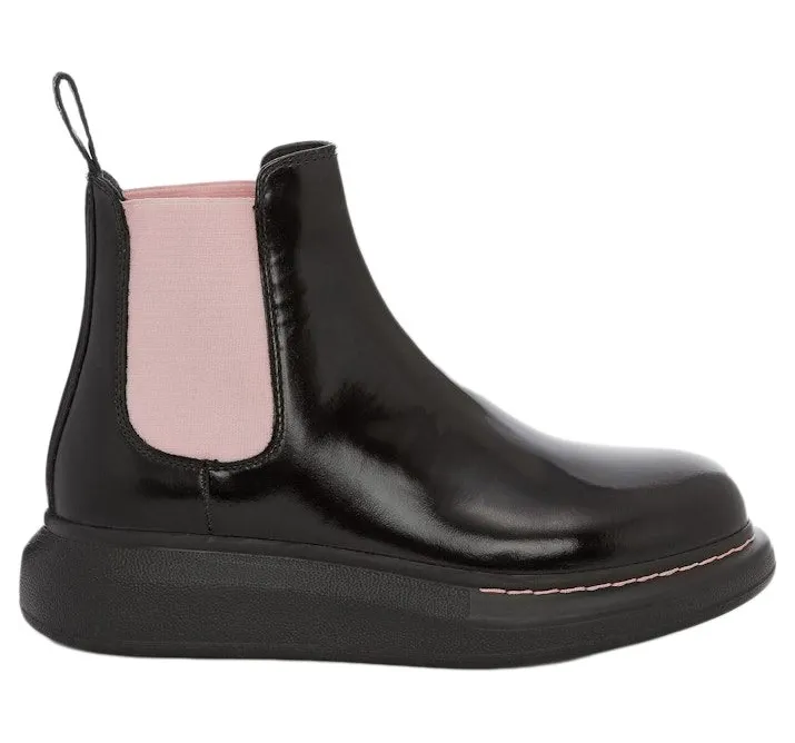 Alexander McQueen Hybrid Chelsea Boot Black Sugar Pink (586398WHX521123)