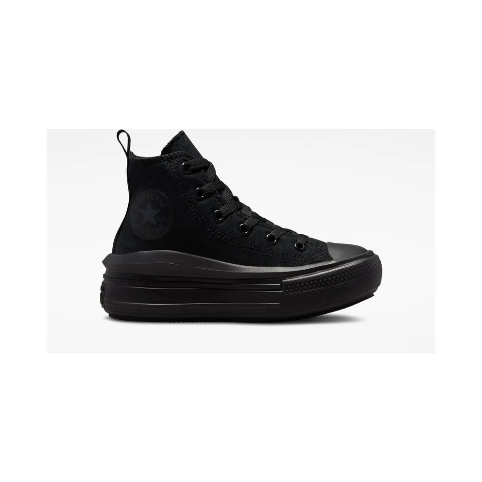 Converse Chuck Taylor All Star Move Platform “Black / Black / Dark Smoke Grey” (A03670C)