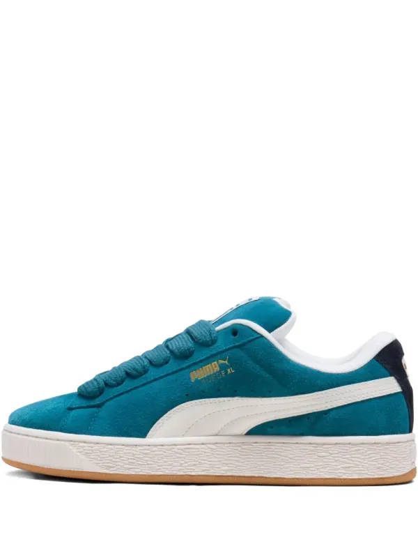 PUMA XL Cold Green/Frosted Ivory/Black suède sneakers – Blue (400530)