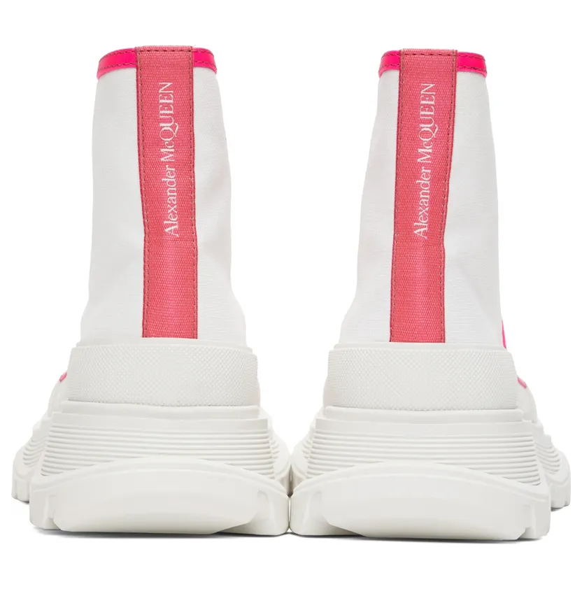 Alexander McQueen White Tread Slick High Sneakers (697082W4MV5) (2)