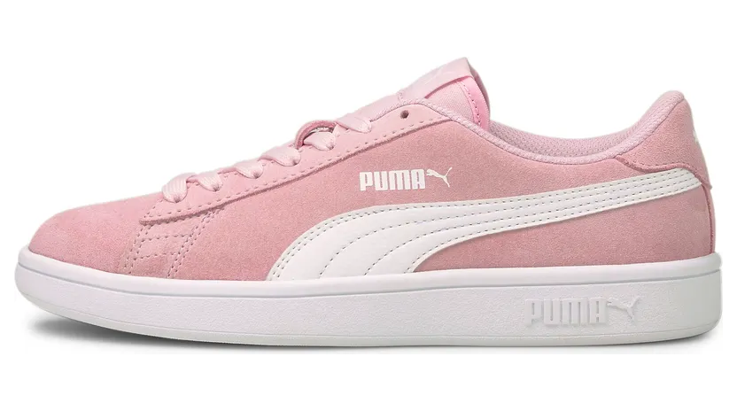 Puma Smash v2 Suede Jr Roze/Wit (365176-27)