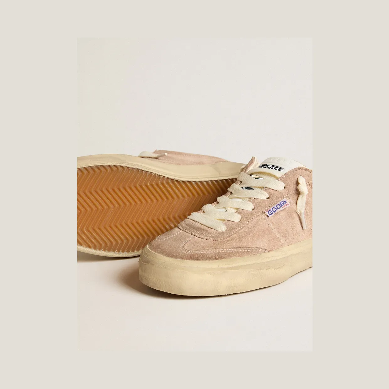 Golden Goose Soul Star In Pink Suede With Milk-White Leather Heel Tab (GWF00464.F005085.25698) (4)